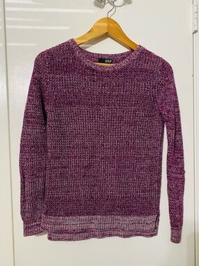 a.n.a Purple Marled Knit Sweater